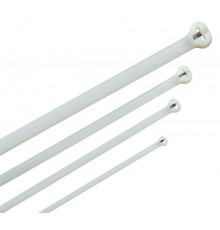 Хомут Хку 4,8х200мм со стальным замком белый (100шт)  UHH34-D048-200-100-K01  IEK