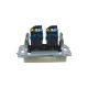 BRITE Розетка компьютерная 2-ая RJ45 кат.6 РК11-2-БрКр бежевый  BR-K20-2-K10  IEK