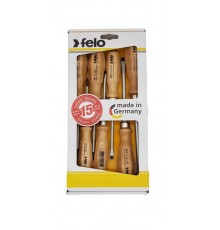 Набор отверток ударных SL/PH/PZ с деревянной рукояткой, 7 шт  33597198  Felo