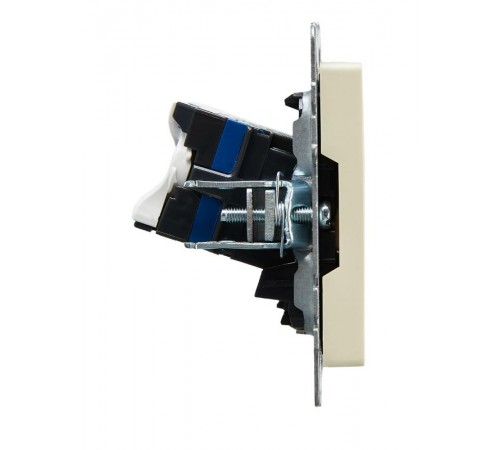 BRITE Розетка компьютерная 2-ая RJ45 кат.6 РК11-2-БрКр бежевый  BR-K20-2-K10  IEK