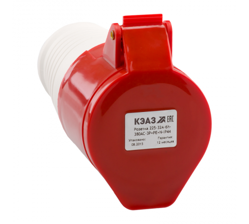 Розетка 215-16А-6h-380AC-3P+PE+N-IP44  222751  КЭАЗ