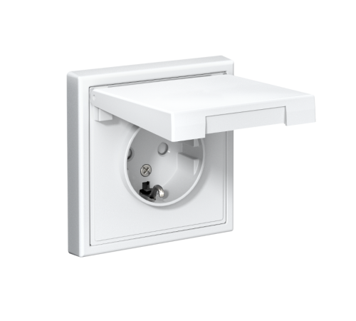 ArtGallery Лотос Розетка с заземлением, со шторками, с крышкой, 16А, IP20, механизм  GAL001346  SE