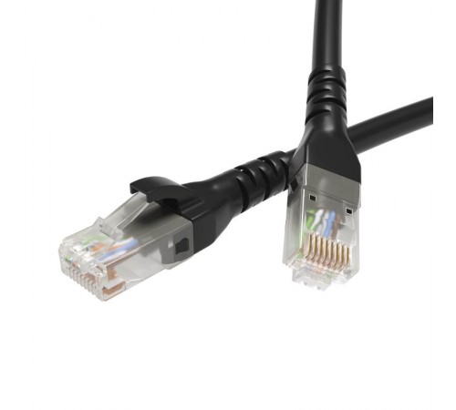 Патч-корд неэкранированный CAT6 U/UTP 4х2, LSZH, черный, 5.0м  RN6UU4550BK  DKC