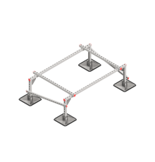 Опорная конструкция для установки оборудования TECHNORAPTOR STEELFOOT 1500х1000 тип 1  KM-TR-STF-SSEI-1500-1000-1  КМ - профиль