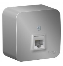 Blanca Алюминий О/У с изолирующей пластиной Розетка компьютерная RJ45, кат.5E  BLNIA045003  SE