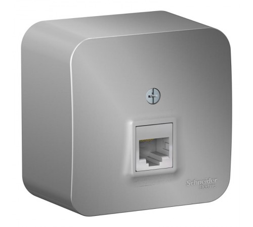 Blanca Алюминий О/У с изолирующей пластиной Розетка компьютерная RJ45, кат.5E  BLNIA045003  SE