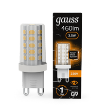 Лампа светодиодная G9 AC185-265V 3,5W 460lm 3000K керамика LED 1/10/200  107009105  Gauss