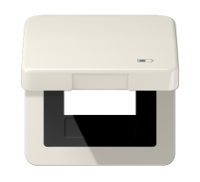 Рамка с подпружиненной крышкой для USB-механизмов, с центральной платой CD590KLUSB Jung