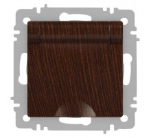 Розетка Intro Accent 6-203-10 2P+E Schuko с крышкой, 16А-250В, IP20, СУ, AL/CU, венге  Б0063454  Intro