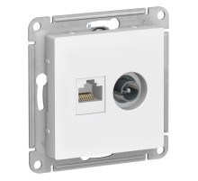 AtlasDesign Лотос Розетка 2-ая TV + компьютерная RJ45, кат. 5Е  ATN001389  SE