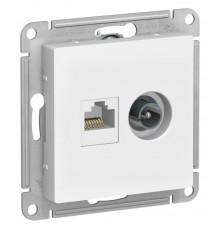 AtlasDesign Лотос Розетка 2-ая TV + компьютерная RJ45, кат. 5Е  ATN001389  SE