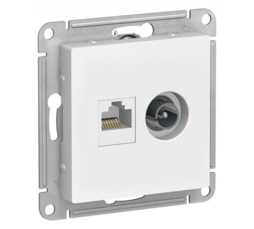 AtlasDesign Лотос Розетка 2-ая TV + компьютерная RJ45, кат. 5Е  ATN001389  SE