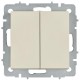 BRITE Выключатель 2-клавишный перекрестный 10А ВС10-2-3-БрКр бежевый  BR-V23-0-10-K10  IEK