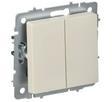 BRITE Выключатель 2-клавишный перекрестный 10А ВС10-2-3-БрКр бежевый  BR-V23-0-10-K10  IEK