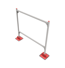 Опорная конструкция для гор. прямоуг. воздуховодов  TECHNORAPTOR LIGHTFOOT 1500х1500  KM-TR-LTF-SSHRAD-1500-1500  КМ - профиль