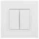 14-1104-01 Выключатель 2-клавишный, 10АХ-250В, IP20, Эра Elegance, белый  Б0034229  ЭРА