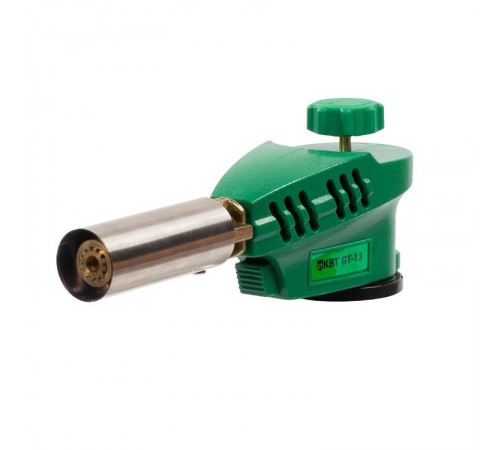 Горелка-насадка газовая с пьезоподжигом GT-13 серия ПРОФИ для газовых баллонов с цанговым соединением  88069  КВТ