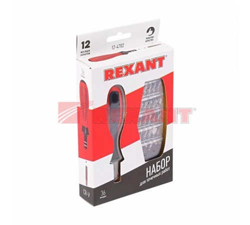 Набор отверток для точечных работ 37 предметов  12-4702  REXANT