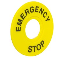 Табличка для кнопок 22 мм "EMERGENCY STOP"  scep-es  EKF
