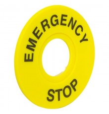 Табличка для кнопок 22 мм "EMERGENCY STOP"  scep-es  EKF