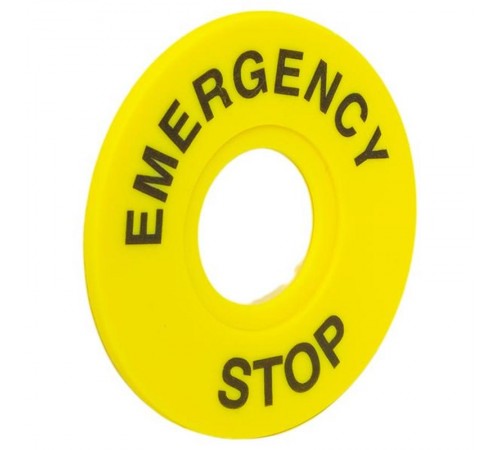 Табличка для кнопок 22 мм "EMERGENCY STOP"  scep-es  EKF
