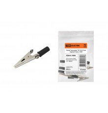 Зажим "крокодил" ЗК 15А 53мм черный (10шт)   SQ0541-0008  TDM