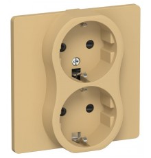 FLITE Розетка 2-ая с заземлением со шторками 16А РСш12-0-К-ФлШм шамуа  FI-R24C-16-K89  IEK