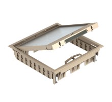 Лючок GES9-3B U (универсальный) 12xModul45 (для 3xUT4, PC/ABS, бежевый)  7405081  OBO Bettermann