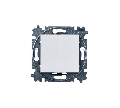 ABB Levit Белый / дымчатый чёрный Переключатель 2-кл.  3559H-A52445 62W  2CHH595245A6062  ABB