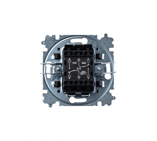 ABB Levit Белый / дымчатый чёрный Переключатель 2-кл.  3559H-A52445 62W  2CHH595245A6062  ABB