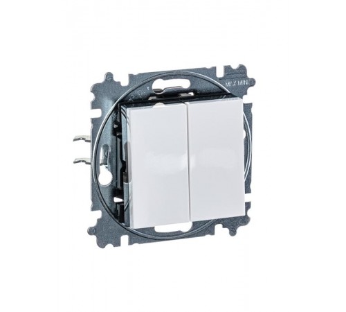 ABB Levit Белый / дымчатый чёрный Переключатель 2-кл.  3559H-A52445 62W  2CHH595245A6062  ABB