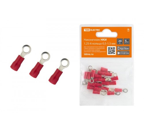 Наконечник НКИ 1,25-6 кольцо 0,5-1,5мм (20шт)  SQ0568-0003  TDM