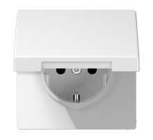 Штепсельная розетка SCHUKO 16A, 250V~  с крышкой LS1521KLWW Jung