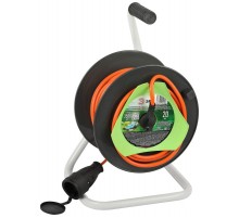 Удлинитель силовой  RP-1e-3x1.5-20m на пластиковой катушке c заземлением 20м 1 розетка ПВС 3х1,5мм2   Б0059775  ЭРА