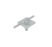 Универсальный соединитель для прутка  5-10 мм с 1 пластиной 40х40 мм  USM-D5-10  КМ-профиль