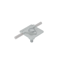 Универсальный соединитель для прутка  5-10 мм с 1 пластиной 40х40 мм CU  USM-D5-10 CU  КМ-профиль