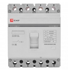 Выключатель автоматический ВА-99 250/200А 4P 35кА EKF  mccb99-250-200-4P  EKF