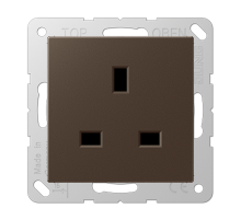 Розетка БС 2п+Е со шторками мокко  A3521MO  Jung