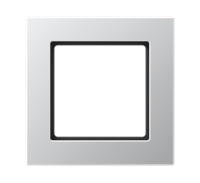 Рамка для вертикальной и горизонтальной установки, 1 пост; дюропласт; алюминий; A CREATION  AC581AL  Jung