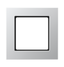 Рамка для вертикальной и горизонтальной установки, 1 пост; дюропласт; алюминий; A CREATION  AC581AL  Jung