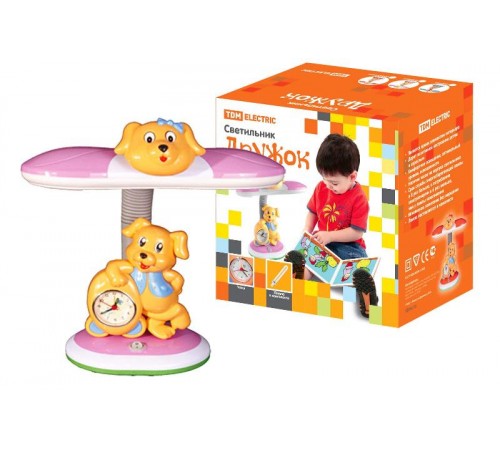 Светильник Дружок настол/часы 220В, 11Вт, G23, розовыйTDM  SQ0337-0011  TDM