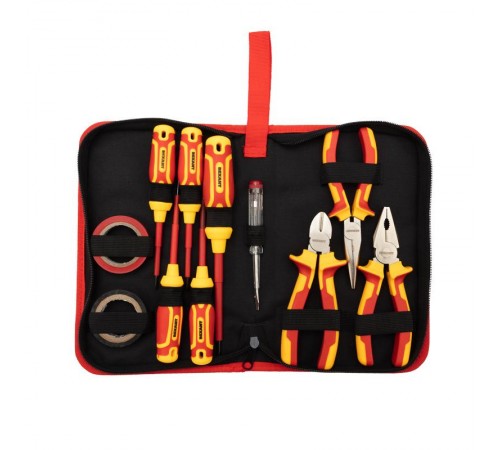 Набор диэлектрического инструмента RI-02, 11 предметов, до 1000 В, тканевый пенал  12-4692-3  REXANT