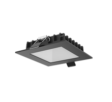 Светильник светодиодный DL-03 квадратный встраиваемый110*110*25 12W 4000K IP54/IP44 RAL9005 черный муар  V1-R0-T0354-10000-4401240  VARTON