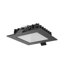 Светильник светодиодный DL-03 квадратный встраиваемый 110*110*25 12W 3000K IP54/IP44 RAL9005 черный муар  V1-R0-T0354-10000-4401230  VARTON