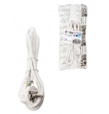 Шнур сетевой с вилкой ПВС 3x0,75мм2 3м с/з белый  SQ1305-0076  TDM