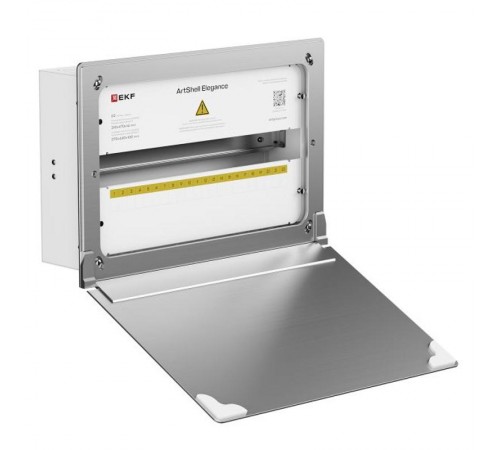 Корпус ArtShell Elegance встраиваемый силовой 22 модуля, серебряная металлическая дверь  artshell-e-22p-sm EKF