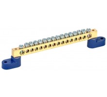 Шина N "ноль" на двух угловых изоляторах ШНИ-8х12-16-У2-С  YNN10-812-16C2-K07  IEK