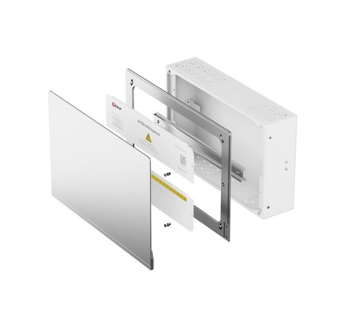 Корпус ArtShell Elegance встраиваемый силовой 22 модуля, серебряная металлическая дверь  artshell-e-22p-sm EKF