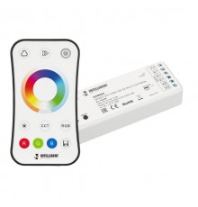 INTELLIGENT ARLIGHT Диммер SMART-SET-PWM-105-52-MULTI-SUF White (12-24V, 5x3A, ПДУ RING 10кн, 2.4G) (IARL, IP20 Пластик, 5 лет)  036188  Arlight