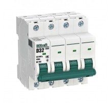 Выключатель автоматический четырехполюсный ВА-103 4Р 32А характеристика D 6кА  12388DEK  DEKraft